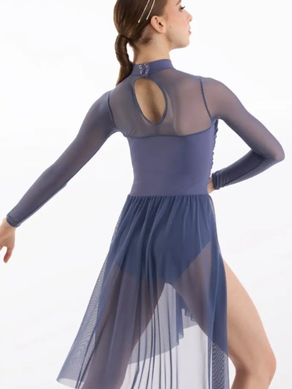 Weissman “Bruises” Rust Long Sleeve Draped Lyrical Dance Costume - Picture 6 of 6